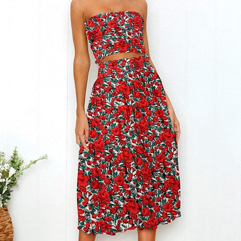 NWT CROP TOP AND SKIRT SET